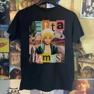 Etta James Unisex Black T-Shirt